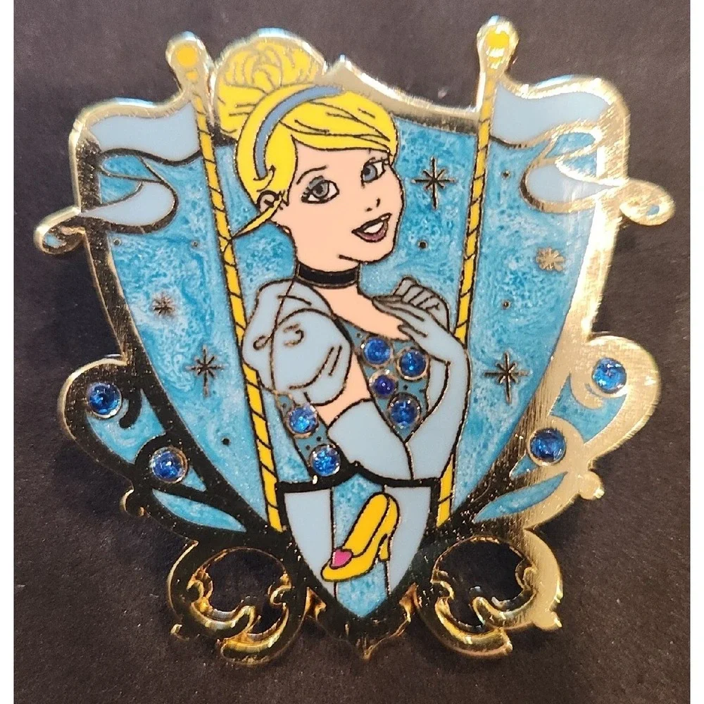 Disney Pin Cinderella Princess Jeweled Crest Shield AP Artist Proof 00000